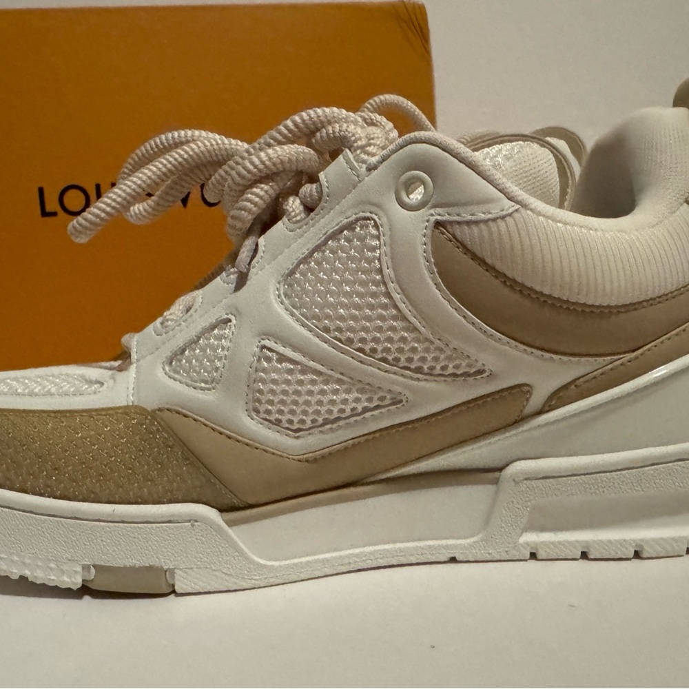 Louis Vuitton Beige and White Skater Sneakers - Picture 15 of 15